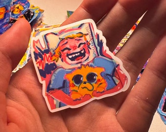 Finn and Jake little x adventure time sticker from sketchbook