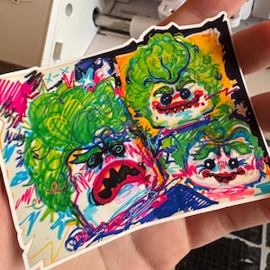 silly Joker big colorful STICKERRR x letters