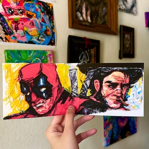 Small PRINT Deadpool and Wolverine sketchbook x silly colorful vibesss x LETTERS