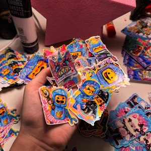 Benny EL PAQUETE DE PEGATINAS MÁS GRANDE x El policía bueno y malo x lindas pegatinas tontas y coloridas