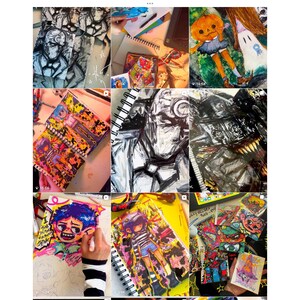 Custom ART Commissions x perfect cute gift for any fandom lovers with chaotic artstyle image 7