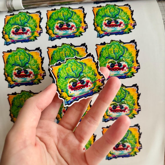 Joker silly colorful stickerrrr cartoon vibes x letter supremacy