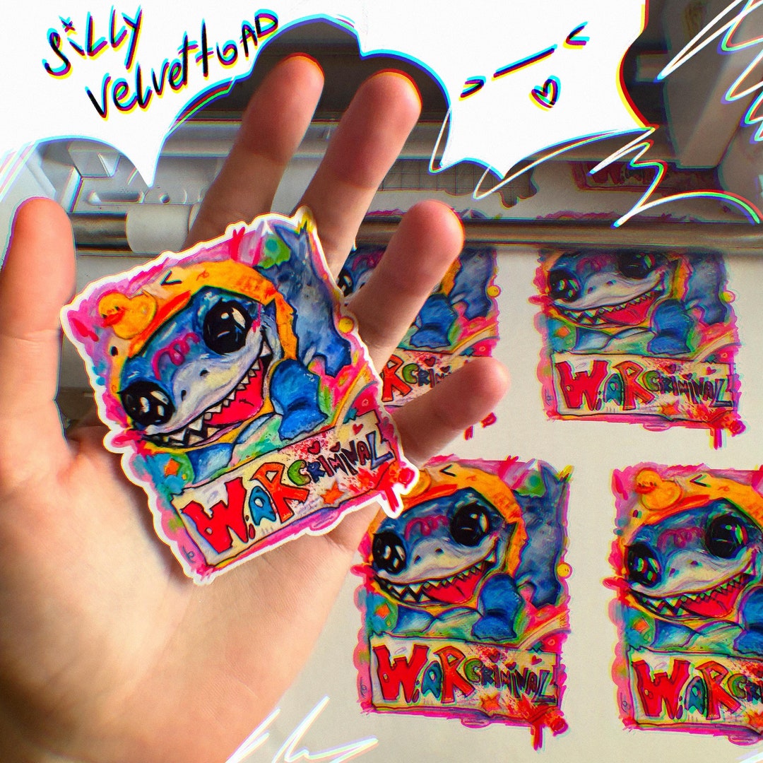 Sticker Jeff the Land SHARK Silly Verycolorful With Rubber Duck Lil ...