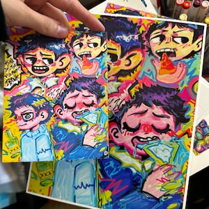 Small PRINT Wallace Wells x Scott Pilgrim silly colorful vibesss x LETTERS