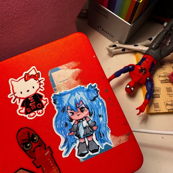 HATSUNE MIKU x vocaloid merch silly colorfull sketchy sticker from doodle