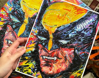 Estampado colorido de Wolverine