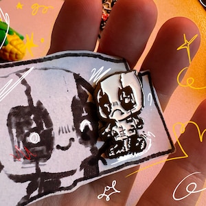 Deadpool pins black and white silly