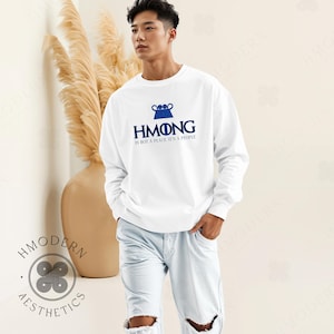 Modern Hmong Mens Sweatshirt Pullover | Hmong A People Xauv Hmong Clothes, Hmong Graphic Designs, Hmong Asian Gifts, Hmong Inspired Trends