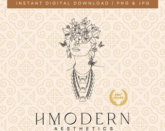 Moderne Hmong minimale doorlopende lijntekeningen | Vrouw meisje vlinders illustratie ontwerp | Hmong Wall Art Print Decor, traditionele Xauv-tekening
