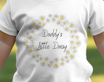 Daddy's Little Daisy Baby Tee: Blooming with Daddy's Love!