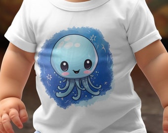 T-shirt bébé pieuvre : partez à l'aventure sous-marine avec votre petit céphalopode