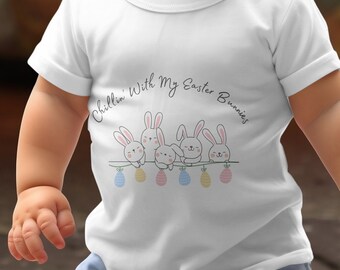 Détendez-vous avec le t-shirt mes lapins de Pâques : des moments douillets avec des amis duveteux !