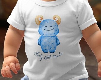 Camiseta para bebé Cheeky Monster: ¡deliciosamente divertida para los más pequeños con gran imaginación!