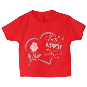 Best Mum Ever 24 Kinder T-Shirt Feiern Sie Mamas Faszination mit Weichem Baumwollstoff und Druckknöpfen Perfekt für Geburtstage und den Muttertag Bild 10