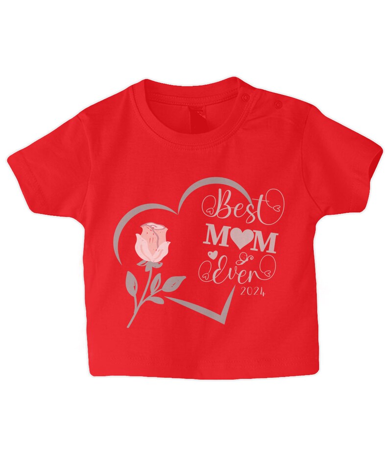 Best Mum Ever 24 Kinder T-Shirt Feiern Sie Mamas Faszination mit Weichem Baumwollstoff und Druckknöpfen Perfekt für Geburtstage und den Muttertag Bild 10