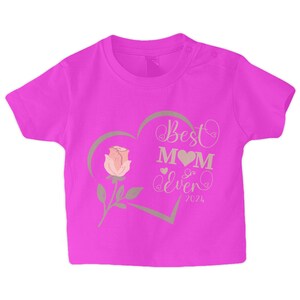 Best Mum Ever 24 Kinder T-Shirt Feiern Sie Mamas Faszination mit Weichem Baumwollstoff und Druckknöpfen Perfekt für Geburtstage und den Muttertag Bild 8