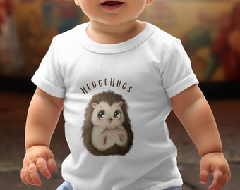 T-shirt bébé Babybugz HedgeHugs pour garçons et filles unisexes, tissu en coton doux avec un charmant motif hérisson, pour les moments de détente et bien plus encore