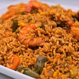 Jollof Rice (Large Order -5lbs)  | Liberian Jollof Rice | Beef, Chicken, Shrimp | West African Food | African Food  5 servings