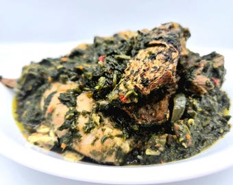 Fried Spinach | Chicken | Fried Fish |  West African Food | African Food | Liberian Food | SPICY