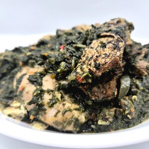 Fried Spinach | Chicken | Fried Fish |  West African Food | African Food | Liberian Food |