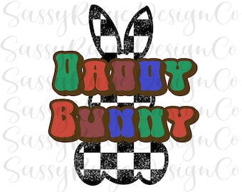 Daddy Bunny Digital PNG File