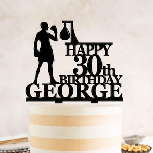 Boxing Cake Topper, Boxer Cake Topper, Boxer Birthday Cake Decorations, Boxing Theme Cake Decor, Personalised Birthday Topper,Happy Birthday