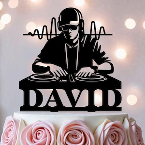 DJ Birthday Cake Topper: Music Party Decoration