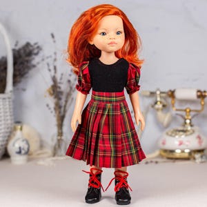 Paola Reina doll clothes. Bodysuit, skirt for 32 cm Paola Reina Las Amigas doll. Paola Reina doll clothing. 12 inch doll clothes