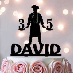 Custom Chef Cake Topper: Acrylic Birthday, Retirement, Cook Lover