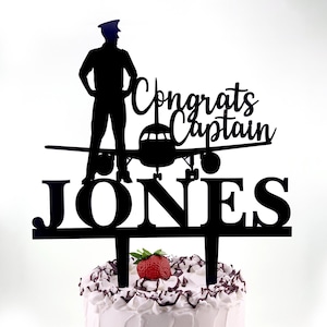 Birthday Cake Topper Aviation, Pilot Cake Topper, Personalized Cake Toppers, Plane Cake Topper, Airplane Topper, Pilot Birthday, Aircraft