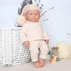 Minikane doll clothes. Set of 6 piece for 12 inches dolls. Paola Reina doll clothes. Outfit for Miniland doll