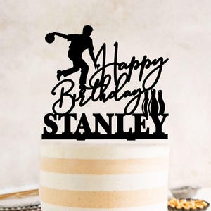 Cake Topper Bowling, Bowling Party Decoration, Bowling Birthday, Bowling Strike Party Decor,Strike Cake Topper, Bowling Player Birthday Cake