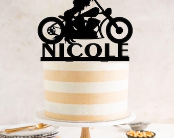 Decorazioni Per Torta A Tema Moto - 25 Topper Per Compleanni E Feste - Foto 12