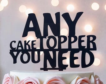 Custom Birthday Cake Topper: Personalized Design, Acrylic or Wood