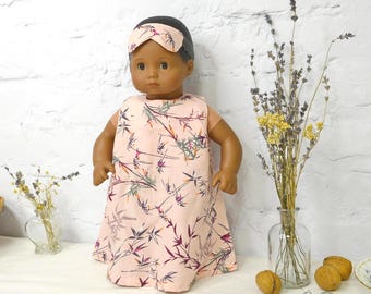 Floral Doll Nightgown & Mask: Fits 15-18 Inch Dolls