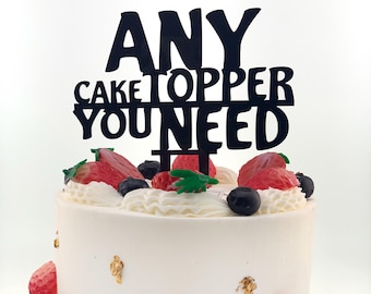 Custom Birthday Cake Topper: Personalized Design, Acrylic or Wood