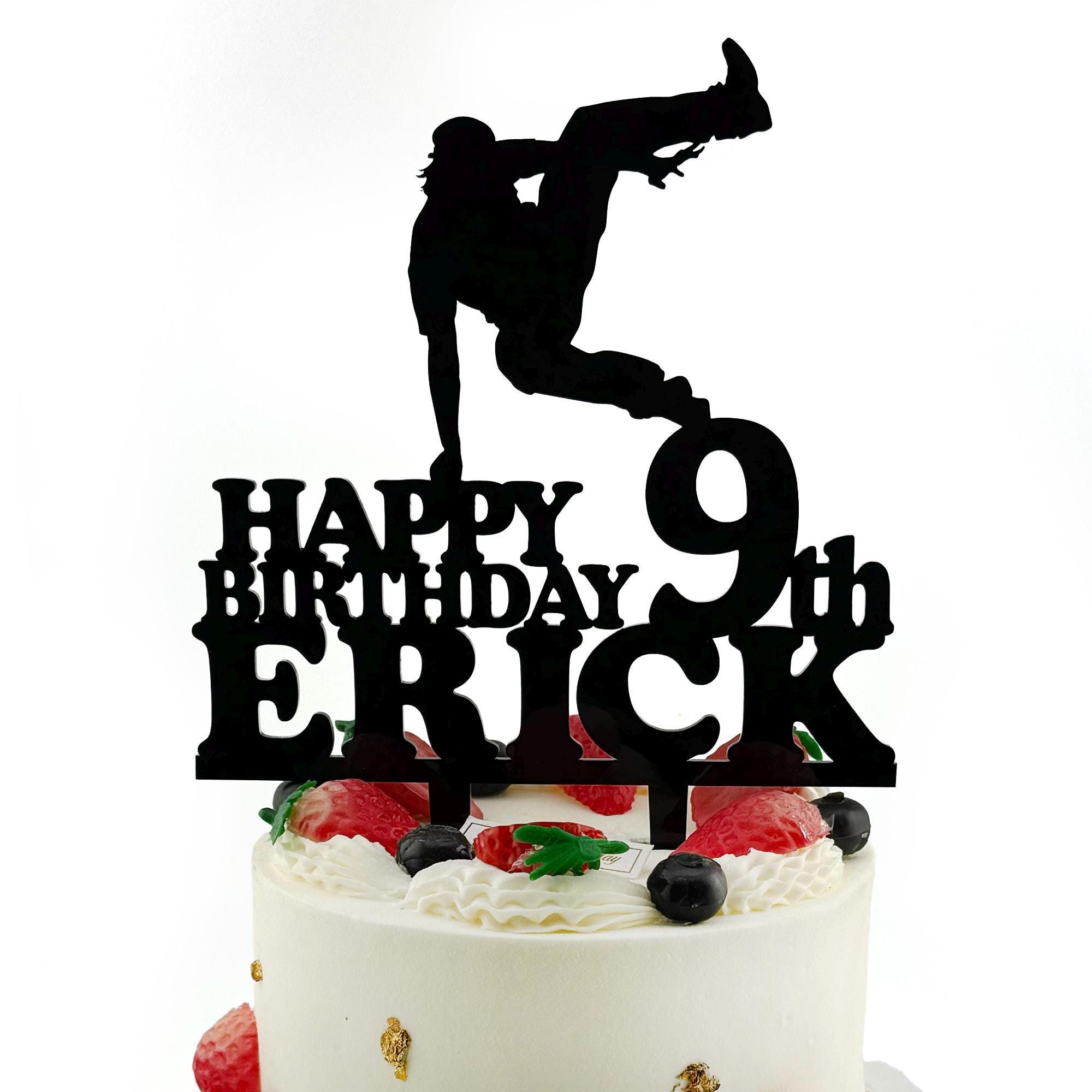 Parkour Cake Topper: Acrylic Wall Climbing Birthday Party Decor