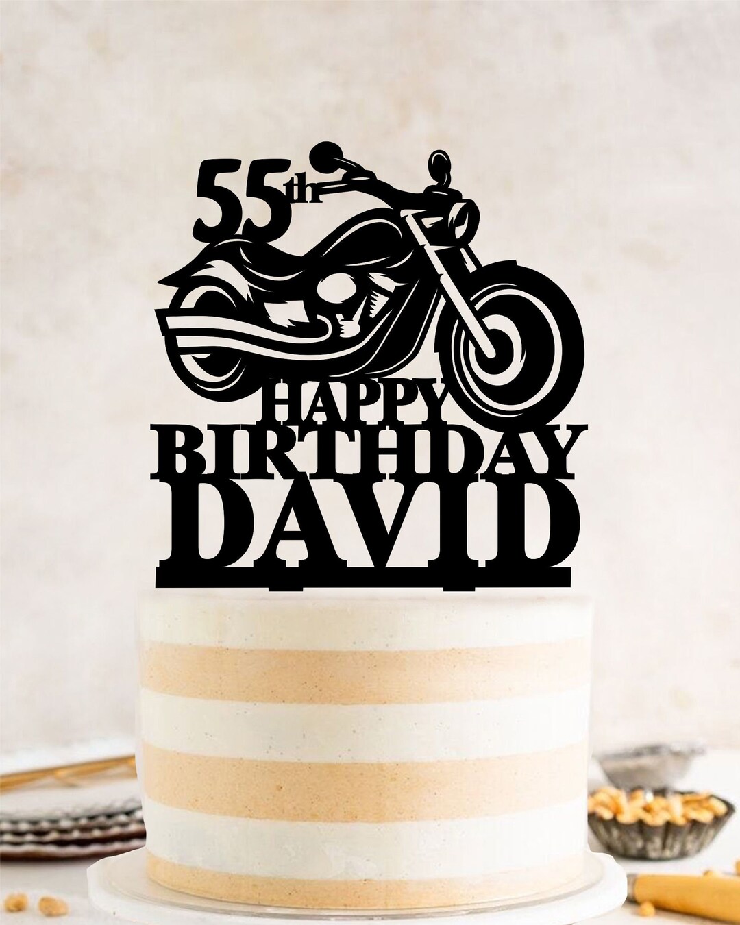 Motorcycle Cake Topper, Motorcycle Birthday Cake Decoration, Motor Bike ...