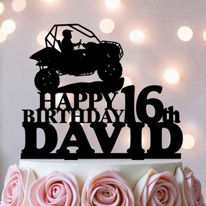 Adorno para pastel de cumpleaños con forma de buggy: ATV, quad, vehículo 4x4