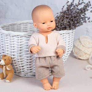 Minikane doll clothes, Paola Reina Gordi 34 cm outfit, Miniland doll clothes 13 inch - shirt and pants