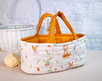 15 inch doll Miniland Paola Reina carring bag, Toy basket, cotton sleeping bag, fits Minikane doll