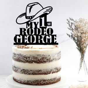 My First Rodeo Birthday Cake Topper, 1st Rodeo Cake Topper, 1st Birthday Cake Decoration, First Rodeo Party, Cowboy Birthday, 1 cake topper