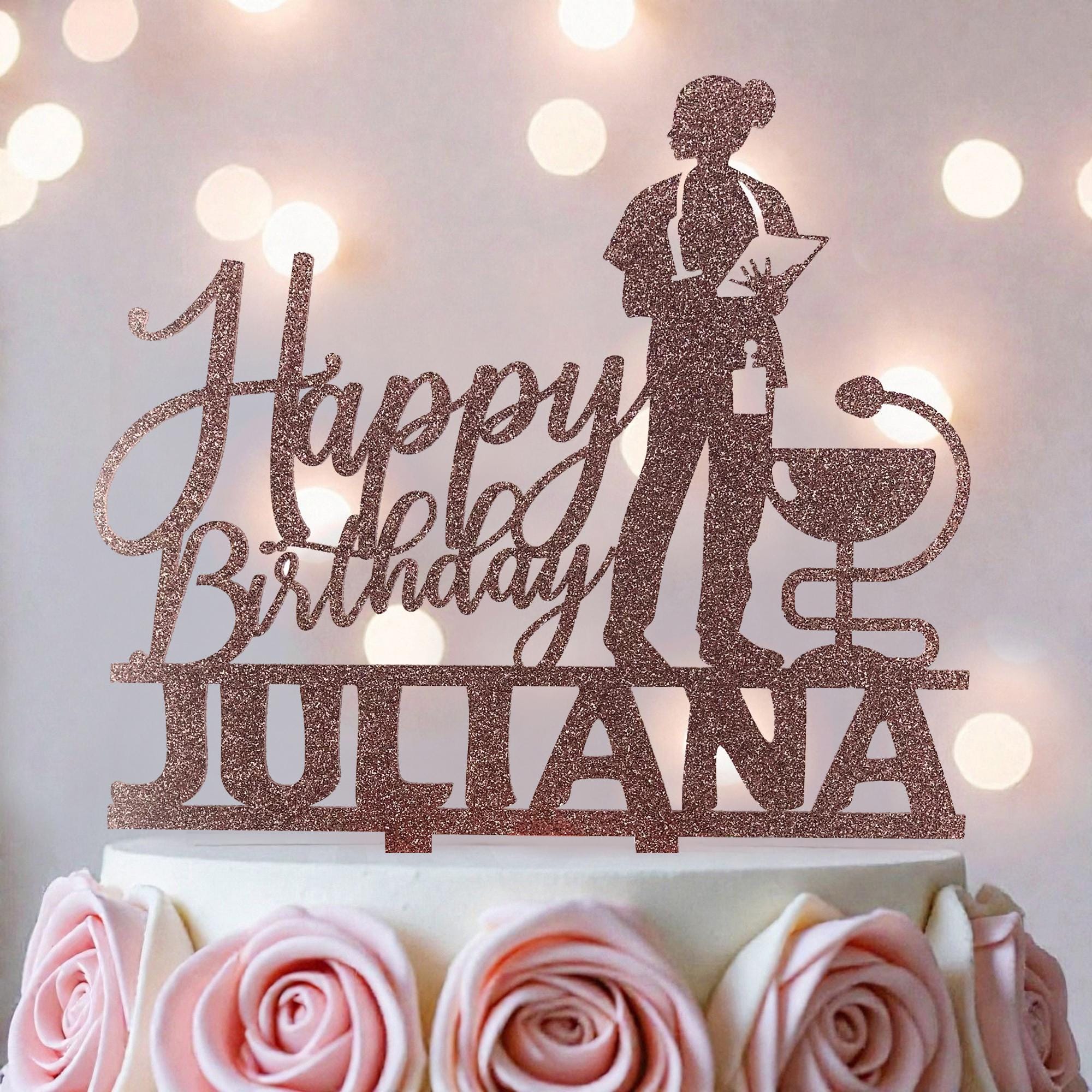Gyufise 36 Topper Per Cupcake A Tema Infermieristico - Stuzzicadenti Per Torte, Decorazioni Per Feste Di Laurea In Infermieristica E Mediche