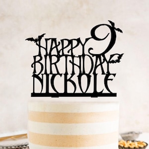 Halloween Cake Topper, Birthday Cake Topper, Halloween Birthday Cake Topper, Halloween party, Custom Birthday Cake Topper, Personalized Cake