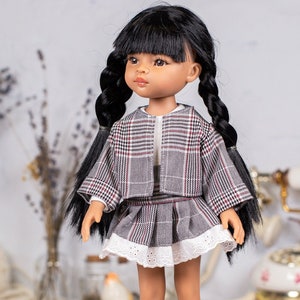 Paola Reina doll clothes. Bodysuit, jacket, skirt for 32 cm Paola Reina Las Amigas doll. Paola Reina doll clothing. 12 inch doll