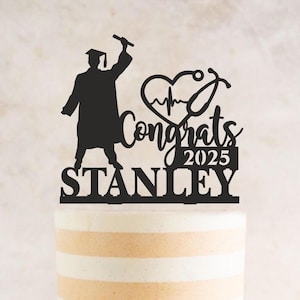 Medical Graduation Cake Topper, Medical School Graduation Party Decor, Future Doctor Cake Topper, MD Grad Topper, Graduate Party Decoration