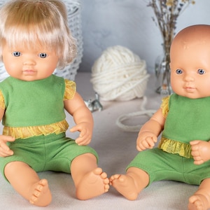 Minikane doll clothes. Top and pants for 13-15 inch doll. Miniland doll clothes. Paola Reina doll clothes. Mini Colletos clothes