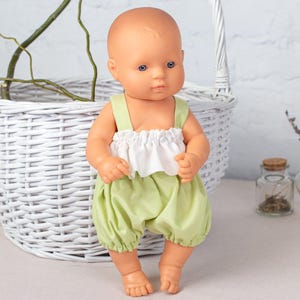 Miniland doll clothes. Top and shorts set for 13-15 inches dolls. Paola Reina doll clothes. Outfit for Miniland doll