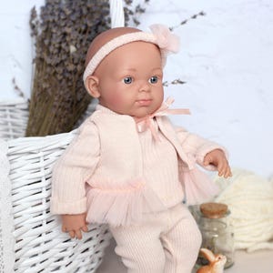 Minikane doll clothes. Sweater, pants, vest, headband for 12 inches dolls. Paola Reina doll clothes. Outfit for Miniland doll