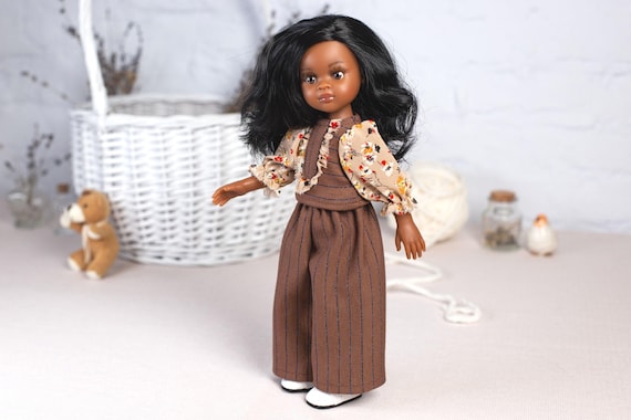 手作りドール服：12インチ パオラ・レイナ人形用ブラウスとパンツ